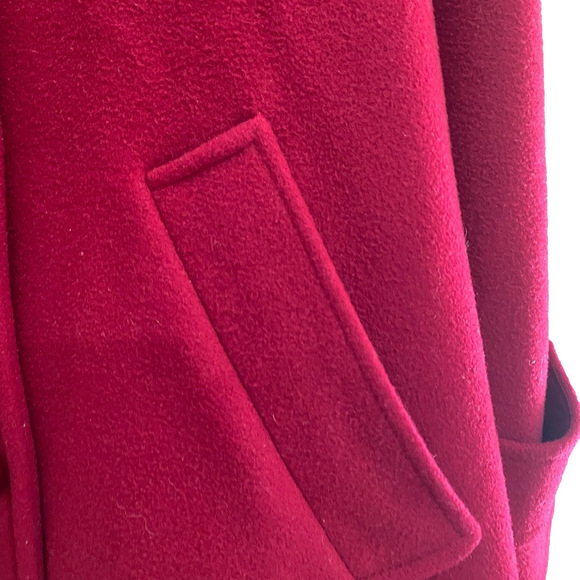 Vintage Mallia double breasted red wool coat size 14 - Picture 9 of 9